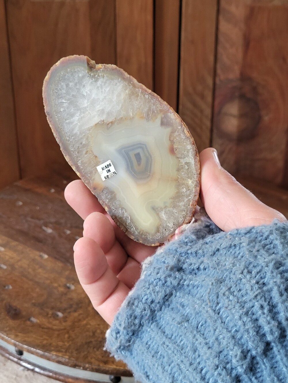 Polished Agate Geode Slice - Picture 6 of 13
